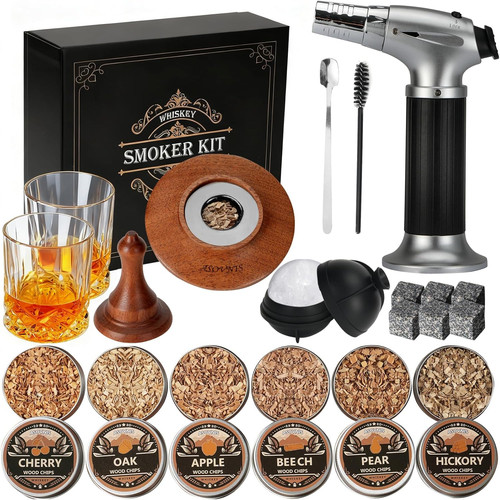 Whiskey smoker kit with - smoker,