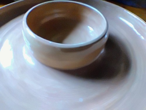 Pottery chip and - and, platter